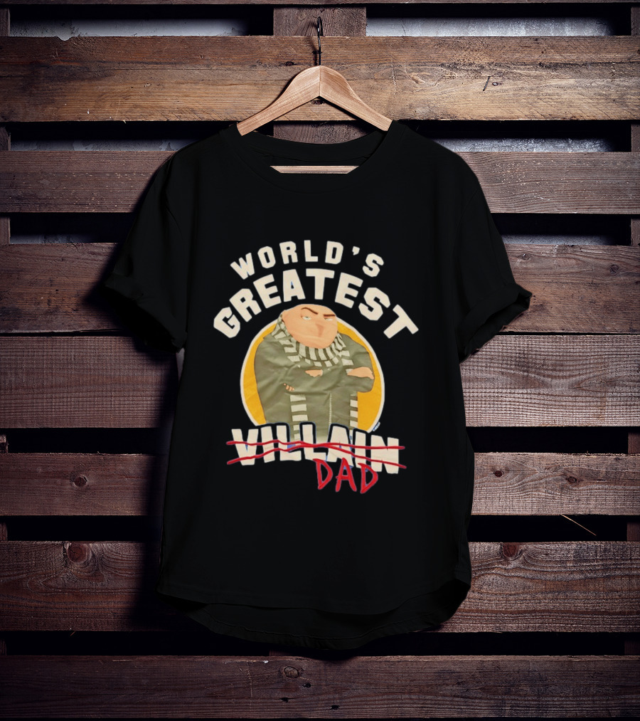 World's Greatest Dad Gru Despicable Me Villain Crossed Out T-Shirt