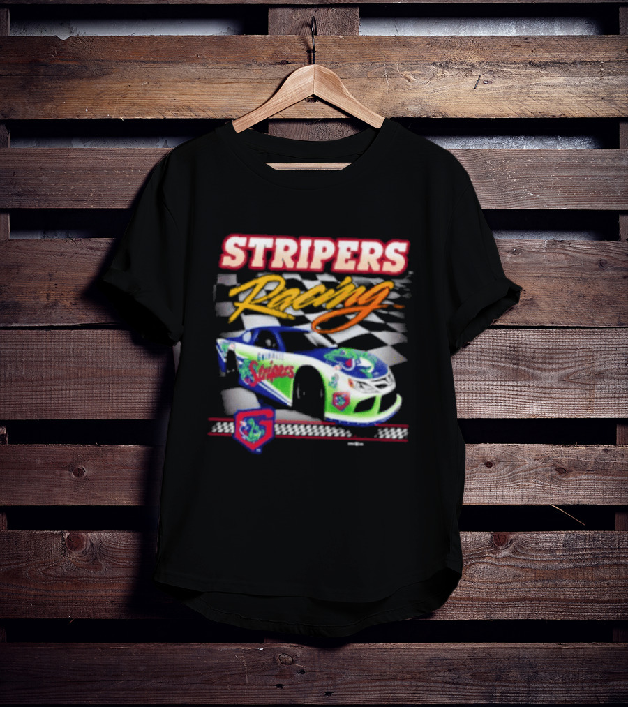 Gwinnett Stripers Racing Team Minor League Baseball Car T-Shirt