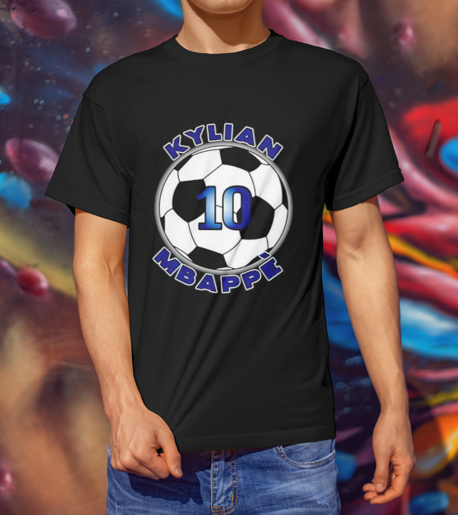 Kylian Mbappe 10 Soccer Ball France National Football Team T-Shirt