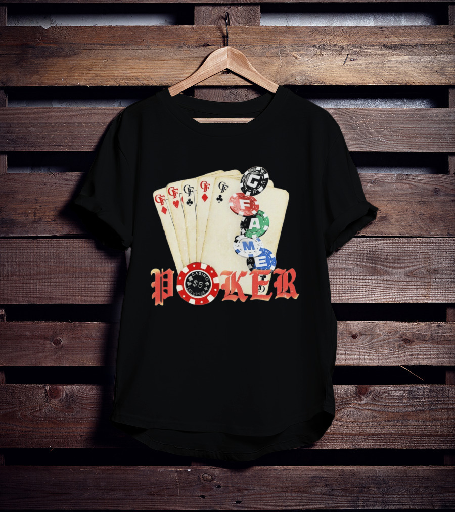 Casino Las Vegas Poker Cards And Chips GF Game T-Shirt