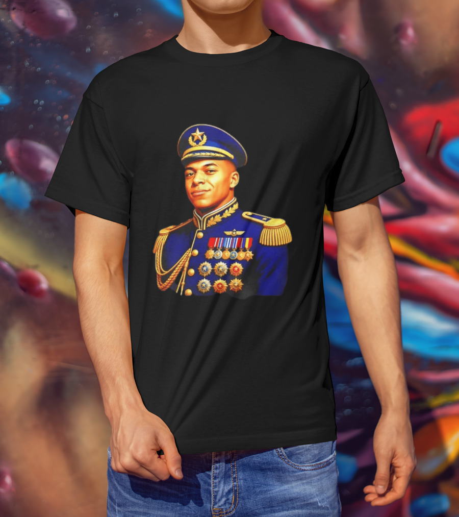 Kylian Mbappe Dictator Paris Saint Germain Military Uniform T-Shirt