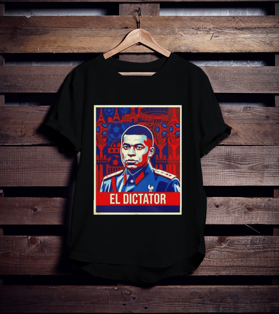 Kylian Mbappe El Dictator Paris Saint Germain Art Deco T-Shirt