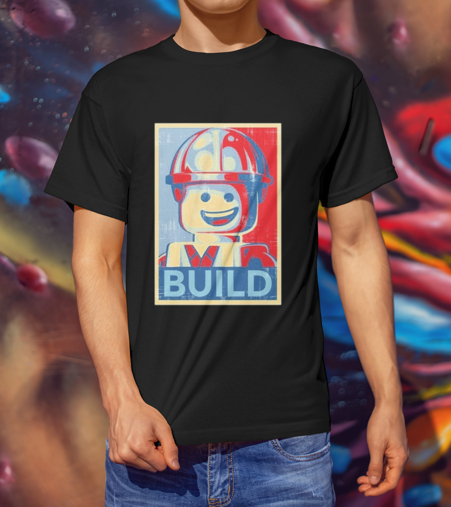 Lego Minifigure Build Distressed T-Shirt