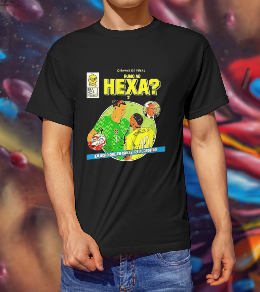 Olimpíadas De 2030 Rumo Ao Hexa Neymar Jr Erling Haaland Brasil Noruega T-Shirt