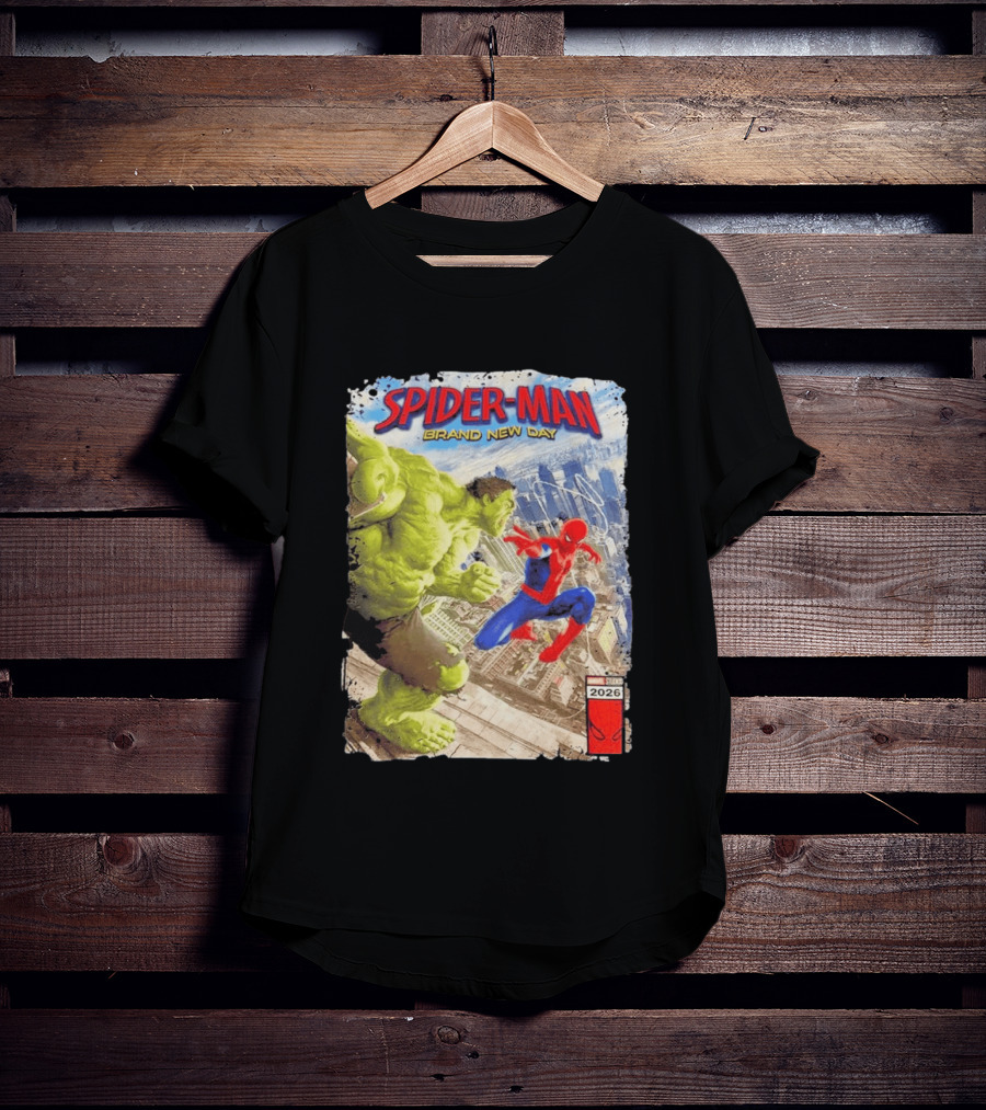 Spider Man Brand New Day Marvel 2026 Spider Man Vs Hulk Epic Showdown T-Shirt
