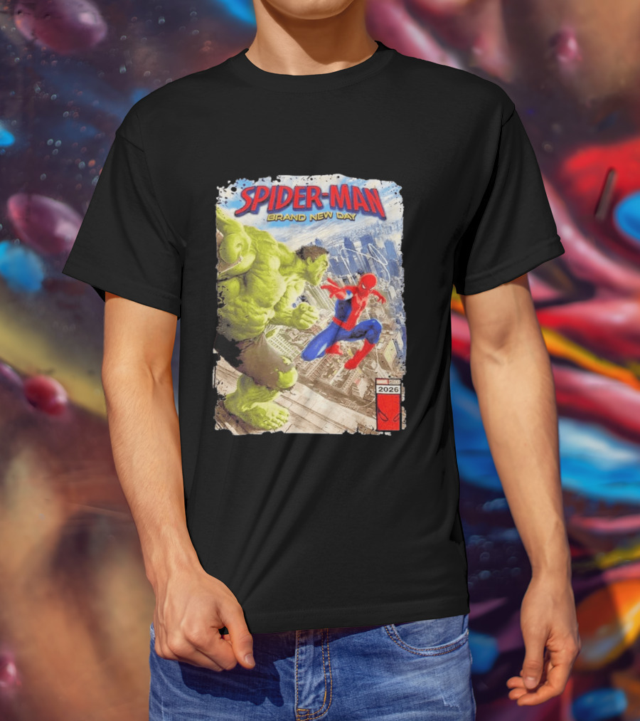 Spider Man Brand New Day Marvel 2026 Spider Man Vs Hulk Epic Showdown T-Shirt