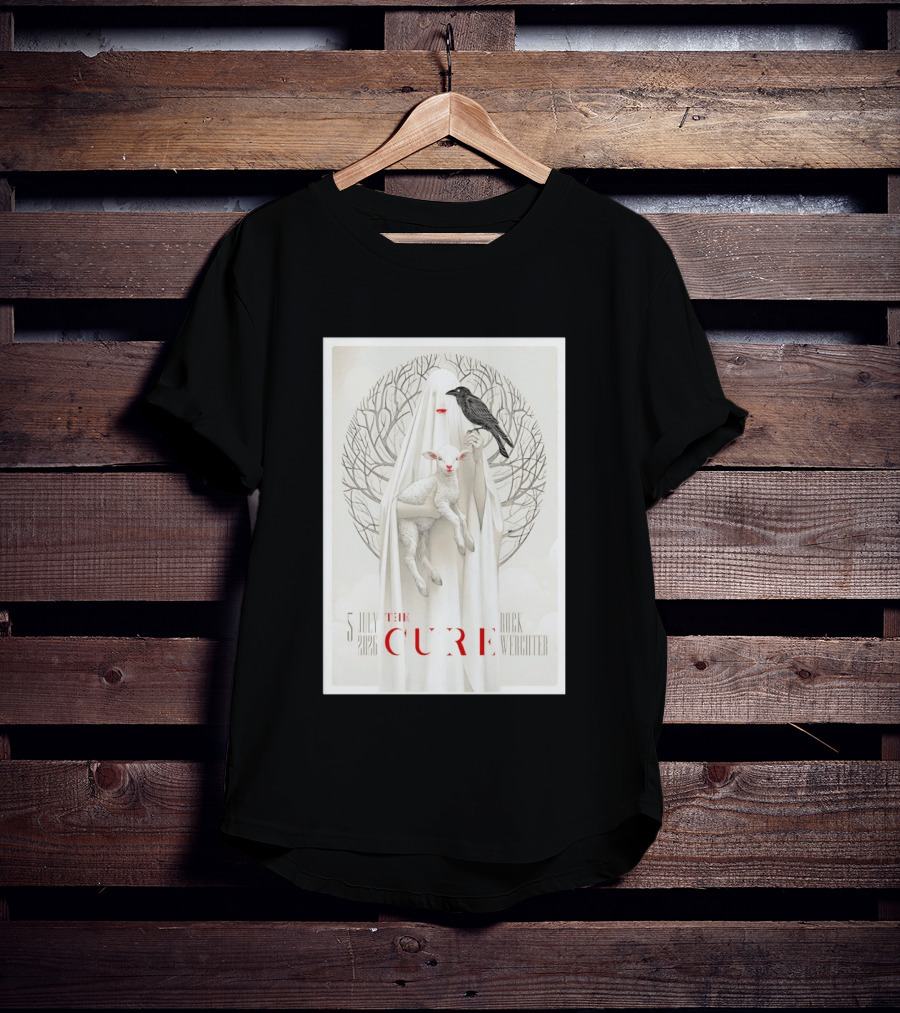 5 July 2026 The Cure Rock Werchter Ghost Holding Lamb And Raven T-Shirt