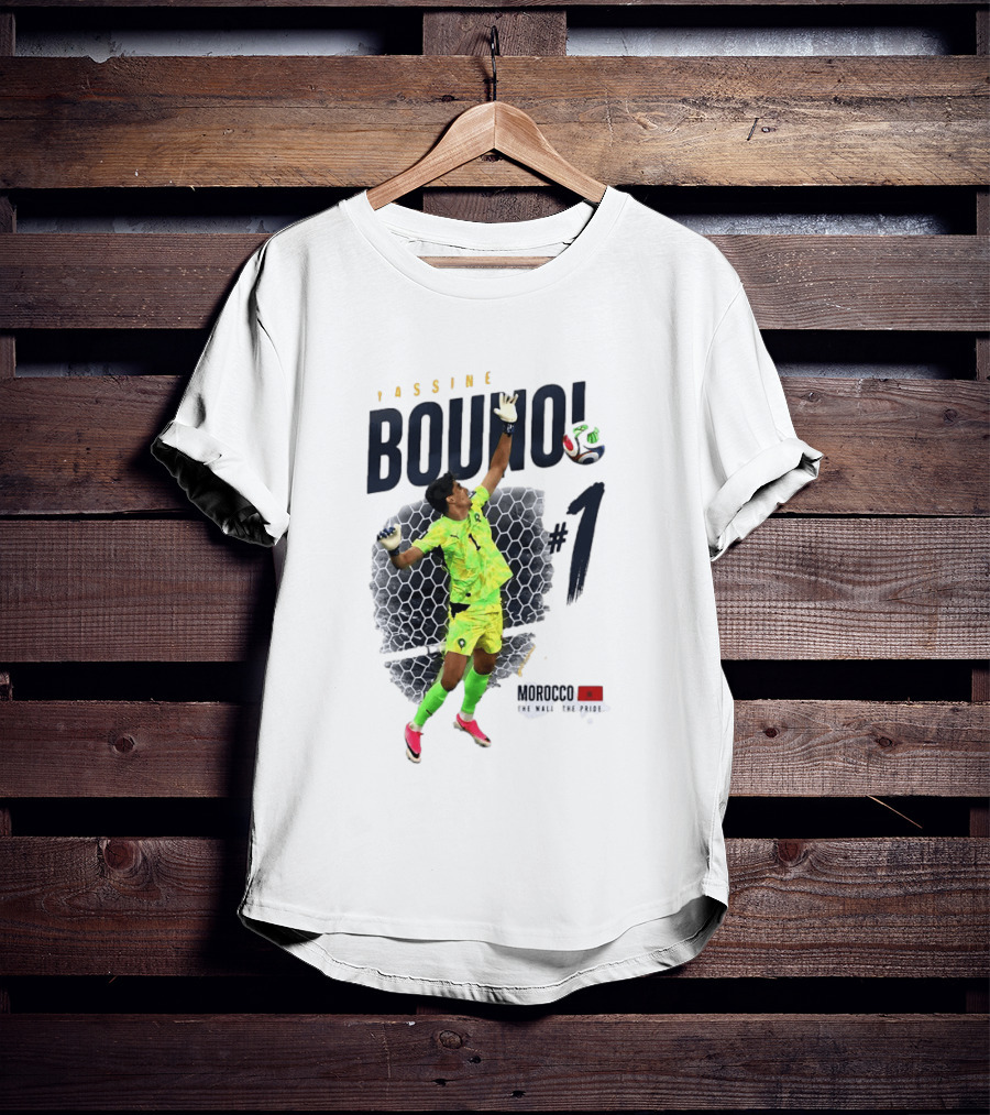 Yassine Bounou Morocco Goalkeeper The Wall The Pride Save Number 1 T-Shirt