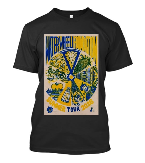 WaterWheel Foundation Summer Tour 2026 Salt Shaker Apple Corn T-Shirt