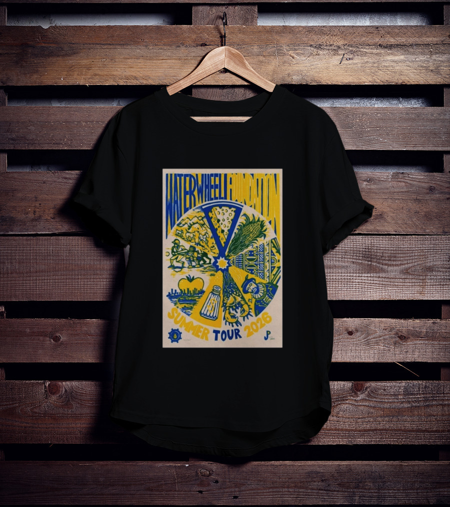 WaterWheel Foundation Summer Tour 2026 Salt Shaker Apple Corn T-Shirt