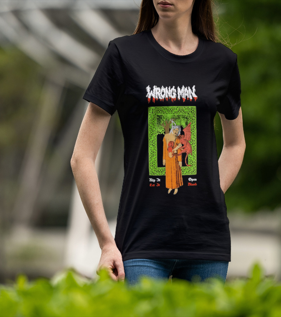 Wrong Man Rip It Or Die Open Death T-Shirt