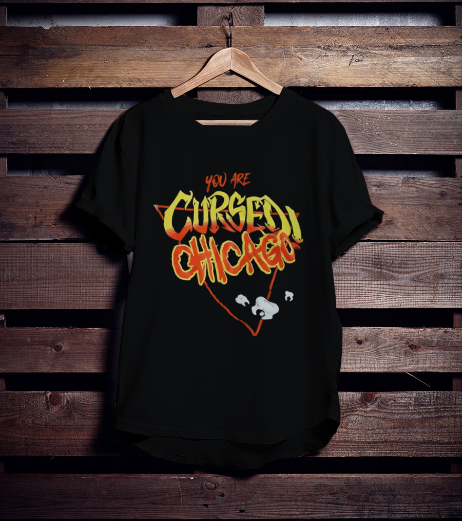 You Are Cursed Chicago Red Triangle T-Shirt
