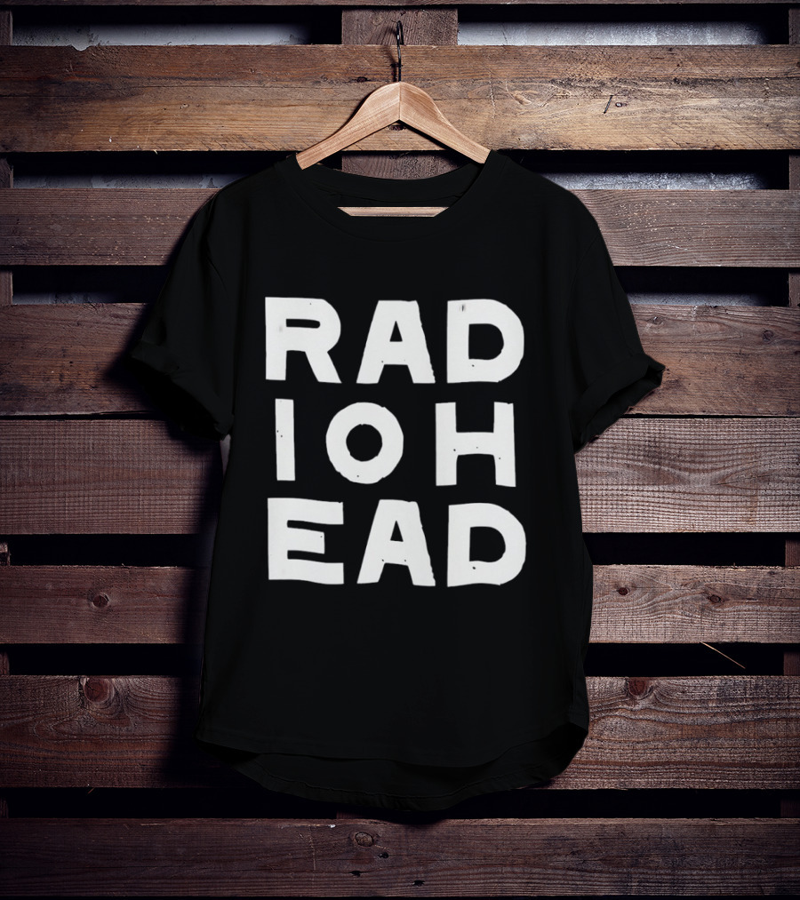 Radiohead Alternative Rock Thom Yorke Band Name Block Letters T-Shirt