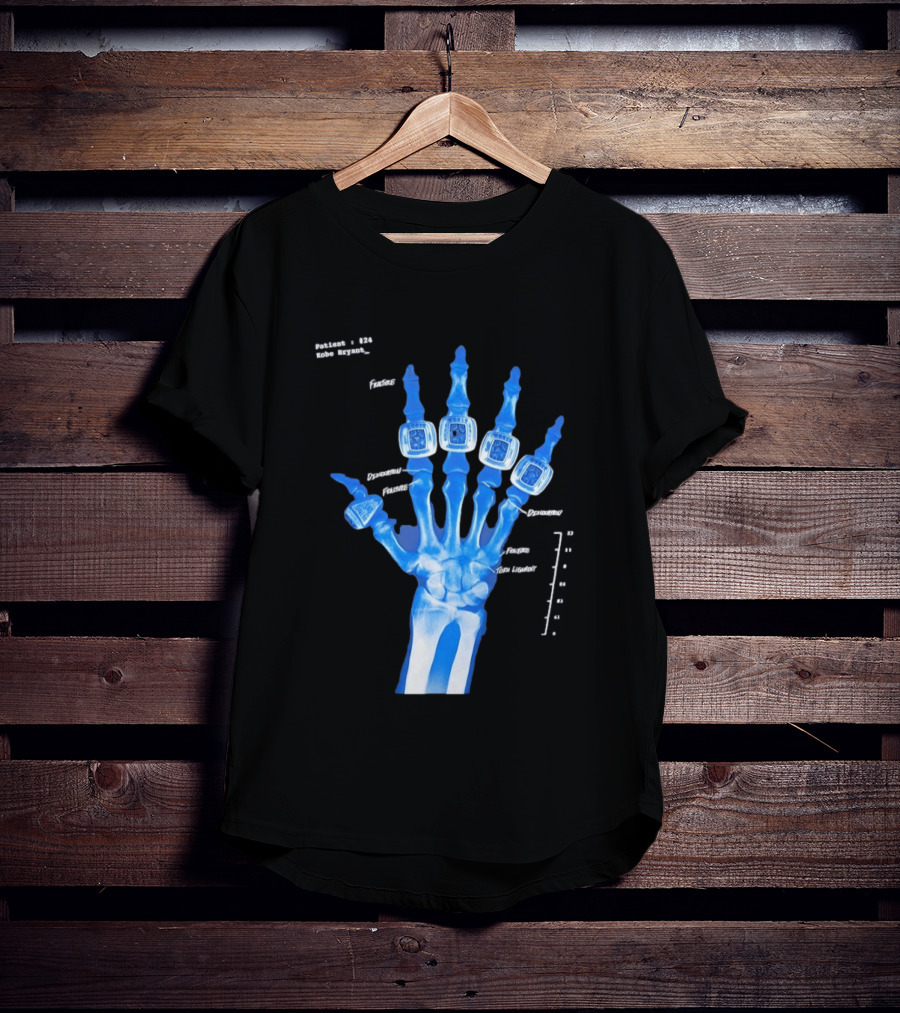 Kobe Bryant Patient No 24 X Ray Rings Lakers T-Shirt