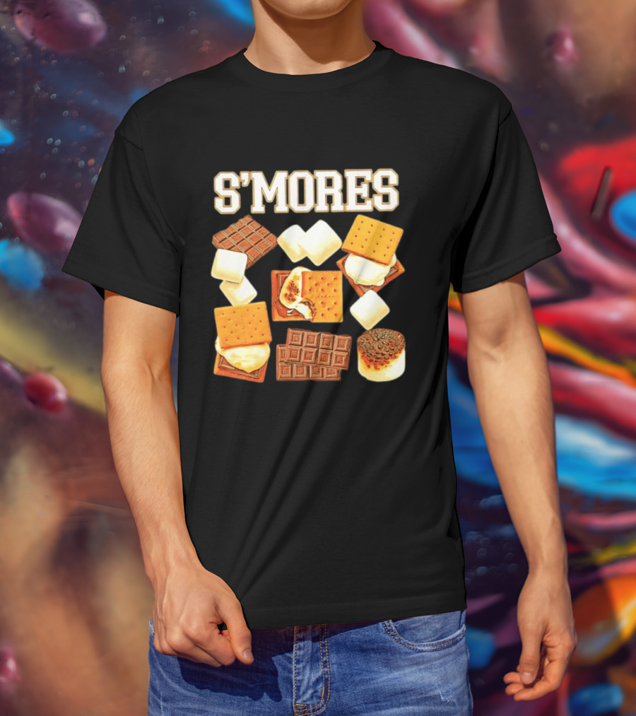 S'mores Marshmallow Chocolate Graham Cracker Delight T-Shirt