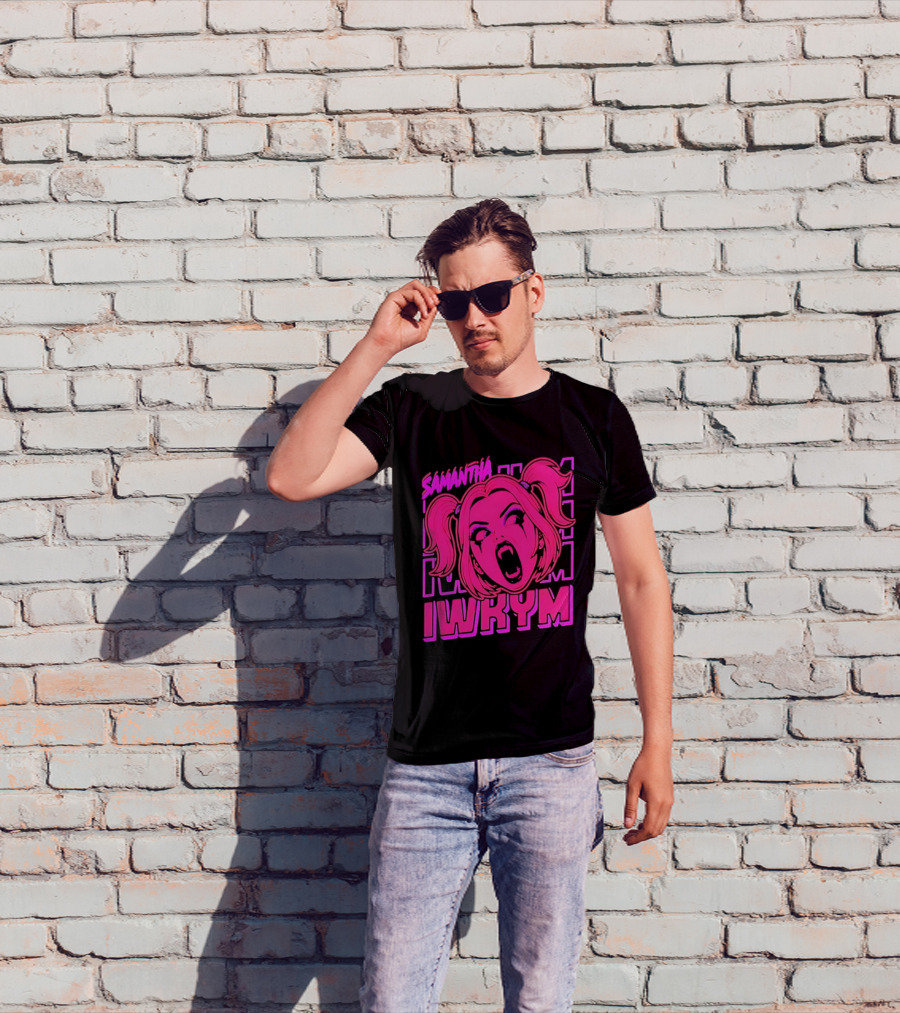Samantha IWRYM Vampire Girl Goth Horror Pink T-Shirt