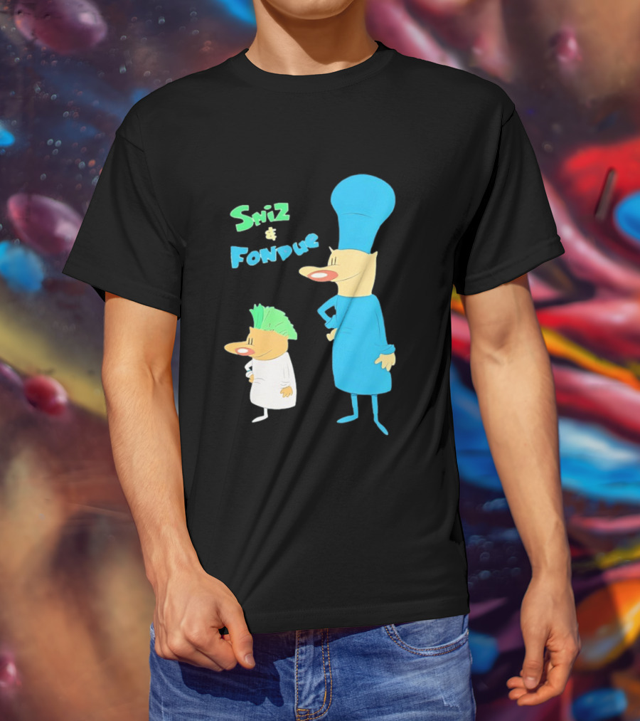 Sniz And Fondue Characters From Nickelodeon 90s Cartoon Series T-Shirt