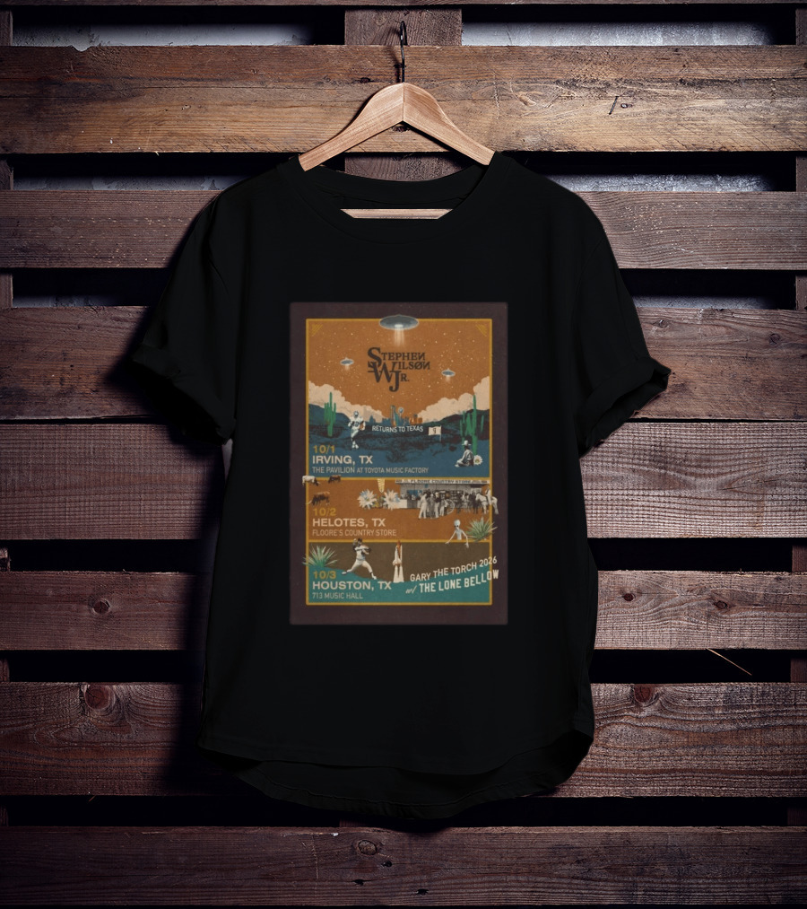 Stephen Wilson Jr. Returns To Texas 2026 Tour Dates At Floore's Country Store Helotes TX With The Lone Bellow T-Shirt