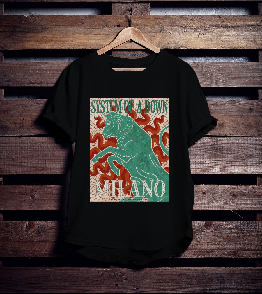System Of A Down Milano Italy 6 July 2026 Exclusive Pop Up Shop T-Shirt