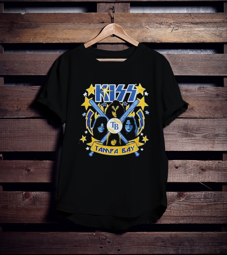 Tampa Bay Rays KISS 2026 MLB Game Night Fan Crossover Event T-Shirt