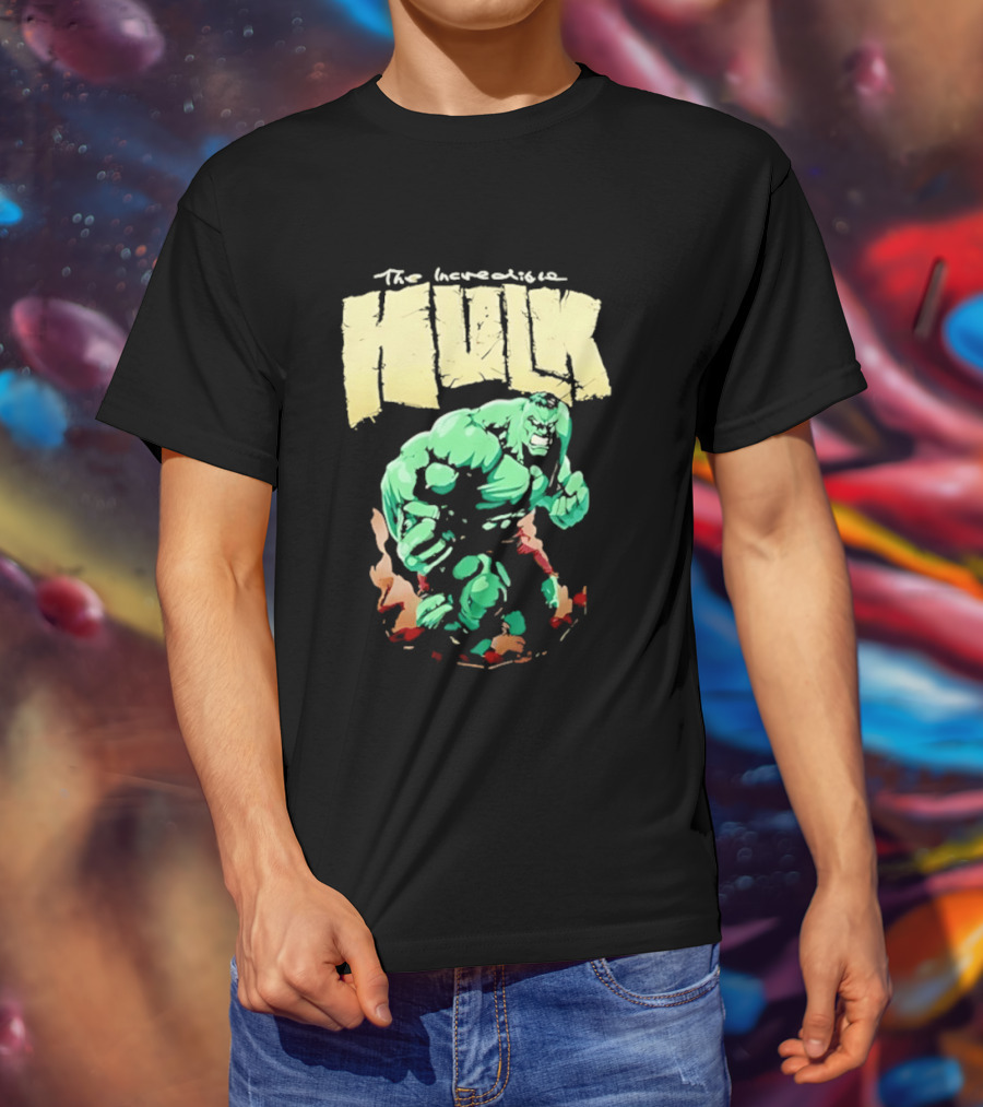 The Incredible Hulk Marvel Comic Retro Watercolor T-Shirt