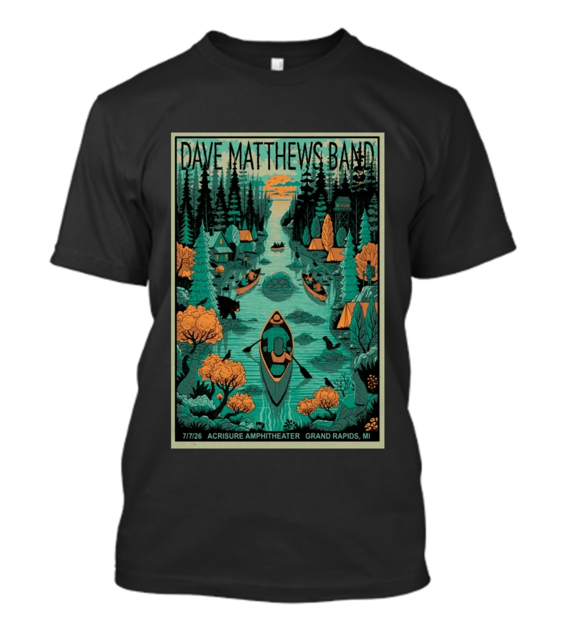 Dave Matthews Band Jul 7 2026 Acrisure Amphitheater In Grand Rapids MI T-Shirt