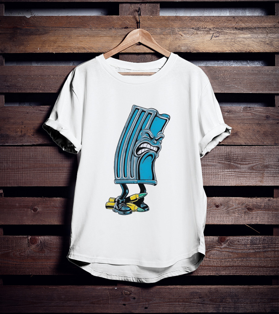 Angry Rifle Magazine With Walking Bullets T-Shirt