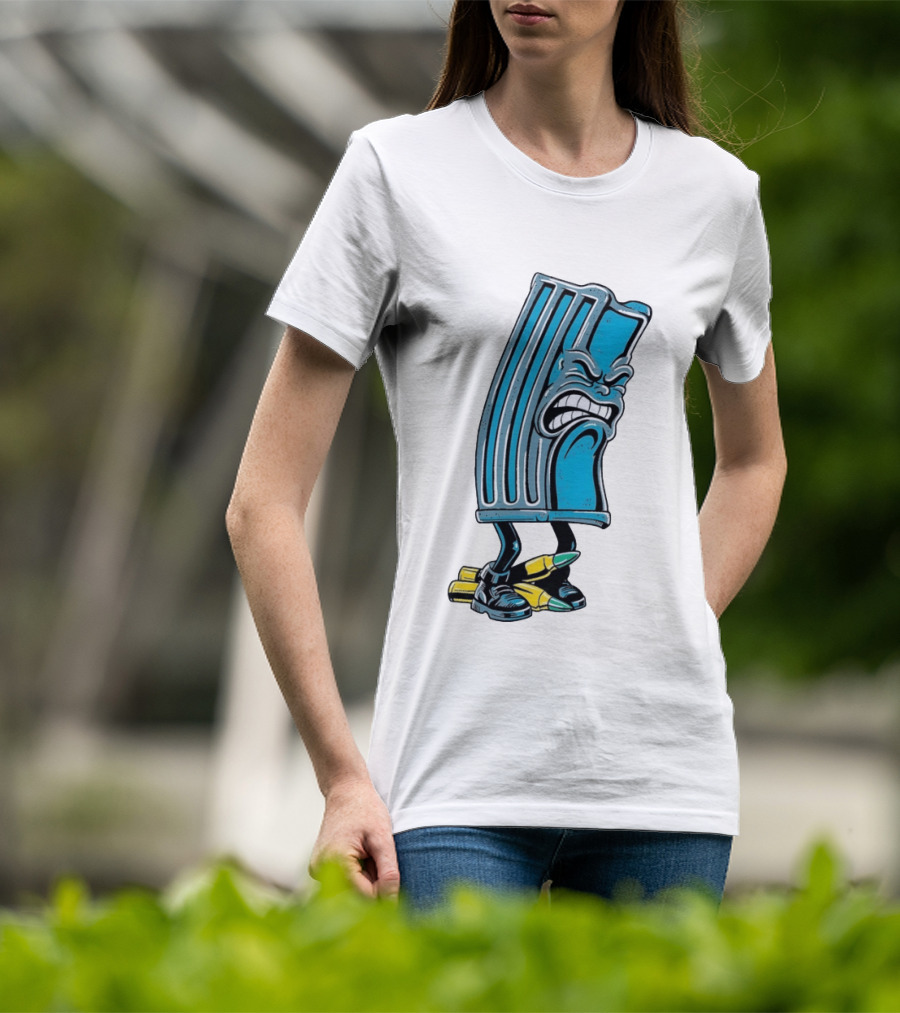 Angry Rifle Magazine With Walking Bullets T-Shirt