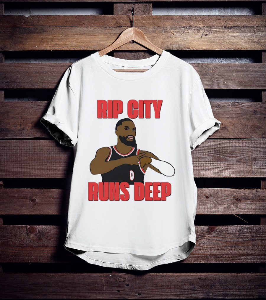 Rip City Runs Deep Damian Lillard Portland Trail Blazers T-Shirt