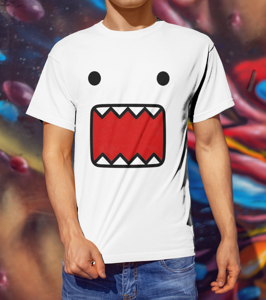 Domo Kun Face Expression With Red Teeth T-Shirt