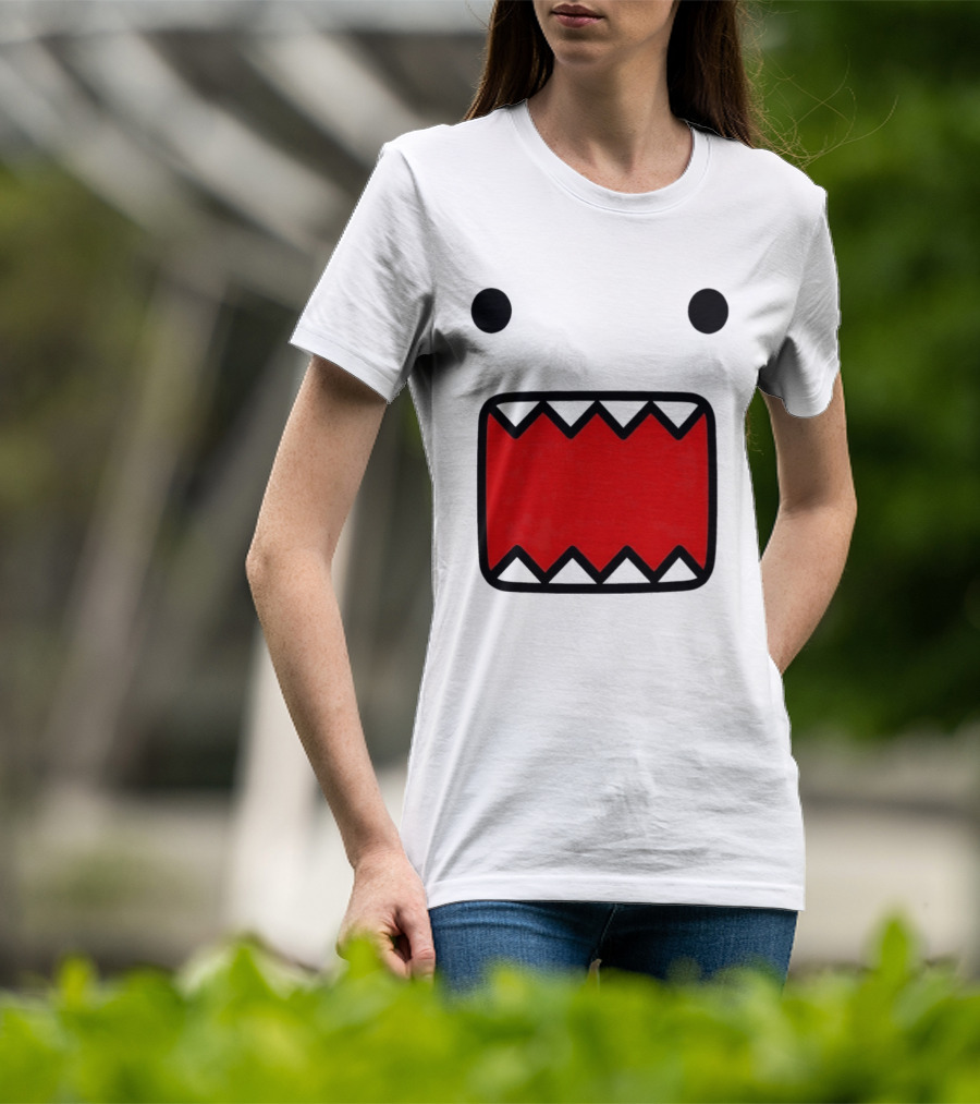 Domo Kun Face Expression With Red Teeth T-Shirt