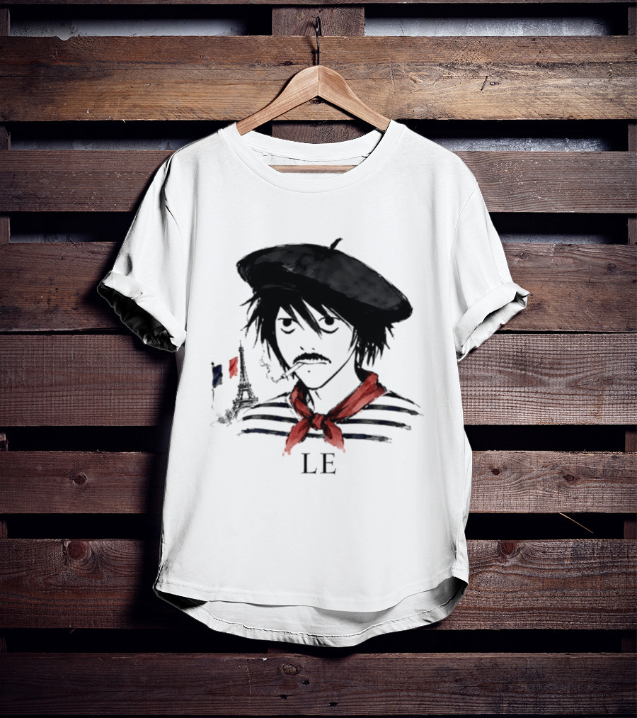 LE D. Note L Death Note Eiffel Tower France T-Shirt