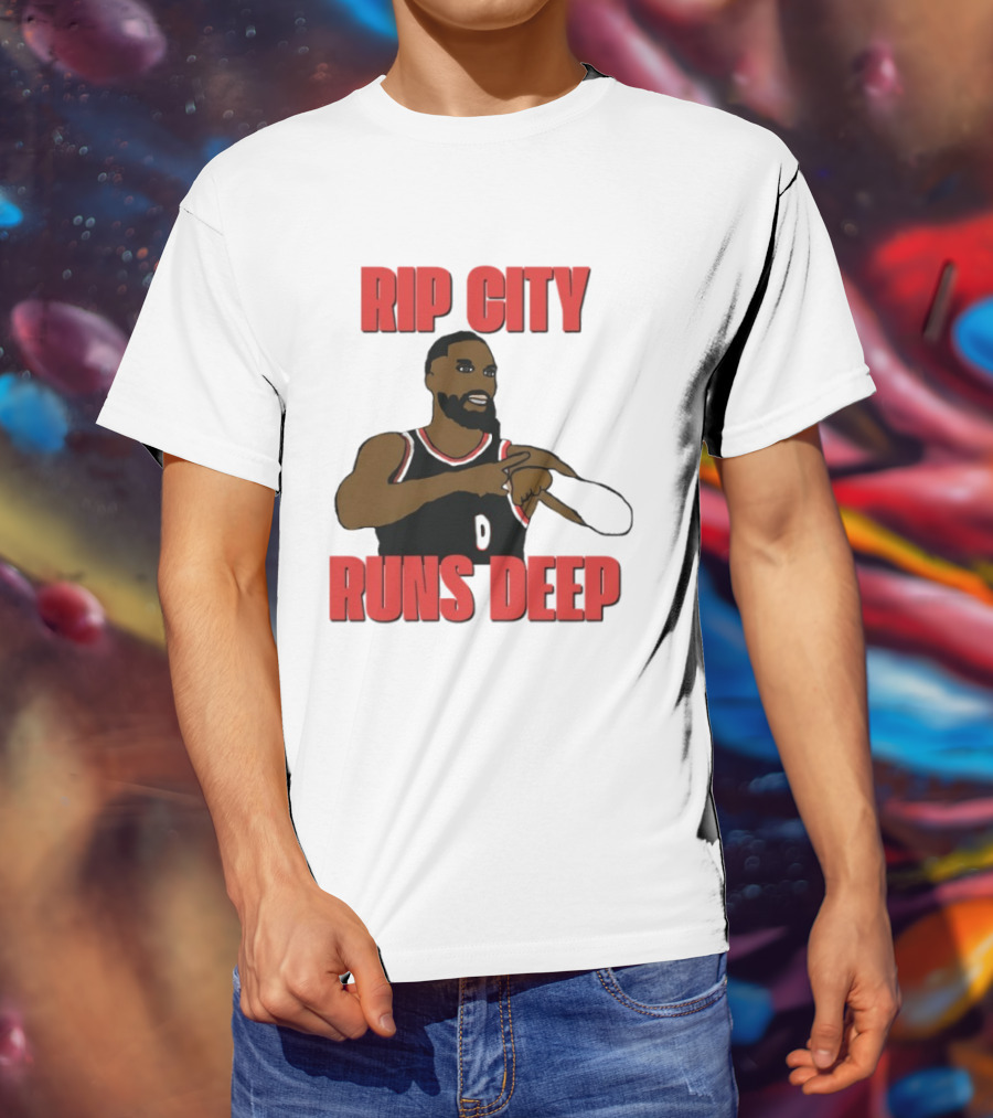 RIP City Runs Deep Basketball Tribute Player 0 T-Shirt