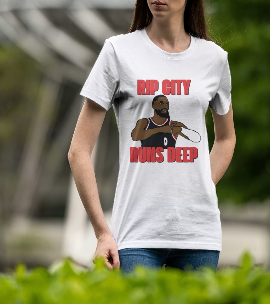 RIP City Runs Deep Basketball Tribute Player 0 T-Shirt