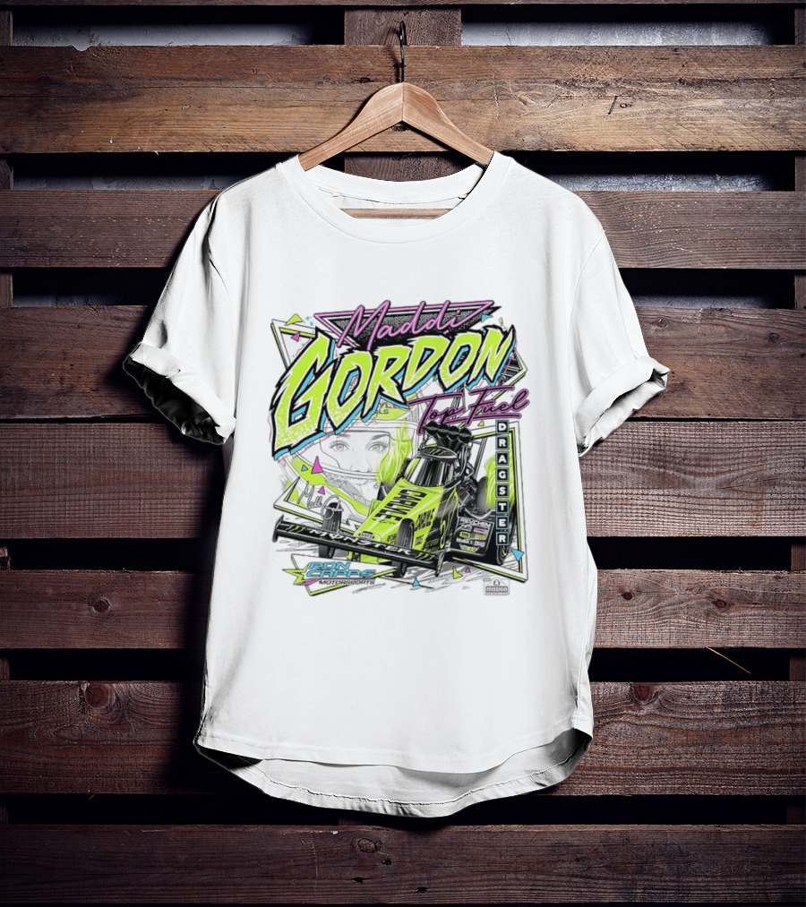 Maddi Gordon Top Fuel Dragster Ron Capps Motorsports Neon T-Shirt