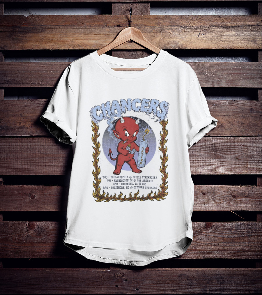 Chancers Hot Stuff The Little Devil Smoking Tour 2026 Philly Washington Richmond Baltimore T-Shirt
