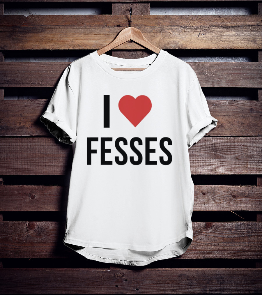 I Heart Fesses Bold Red Heart T-Shirt