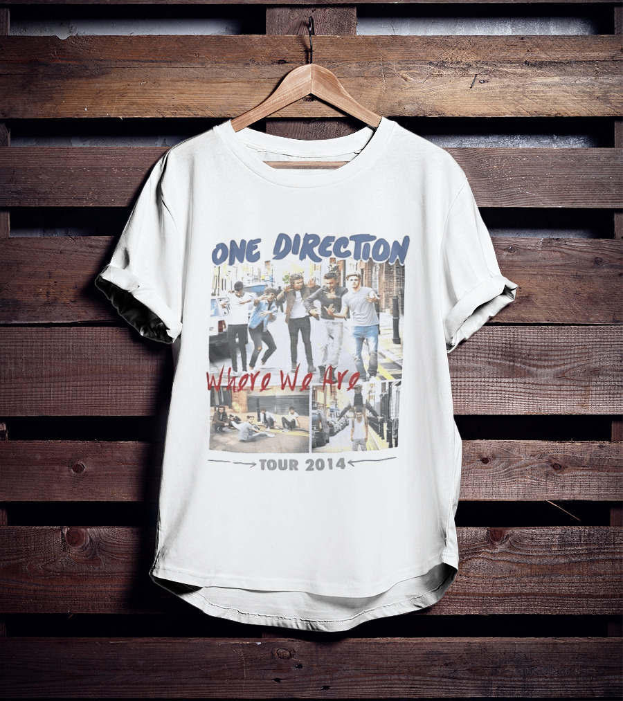 One Direction Where We Are Tour 2014 Collage Streets Photos T-Shirt