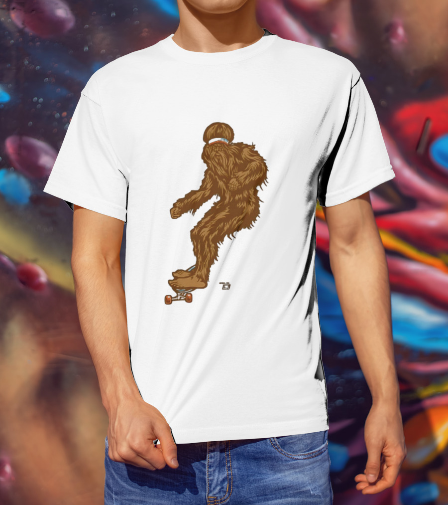 Ames Bros Skater Bigfoot Sasquatch Skateboard Legend T-Shirt