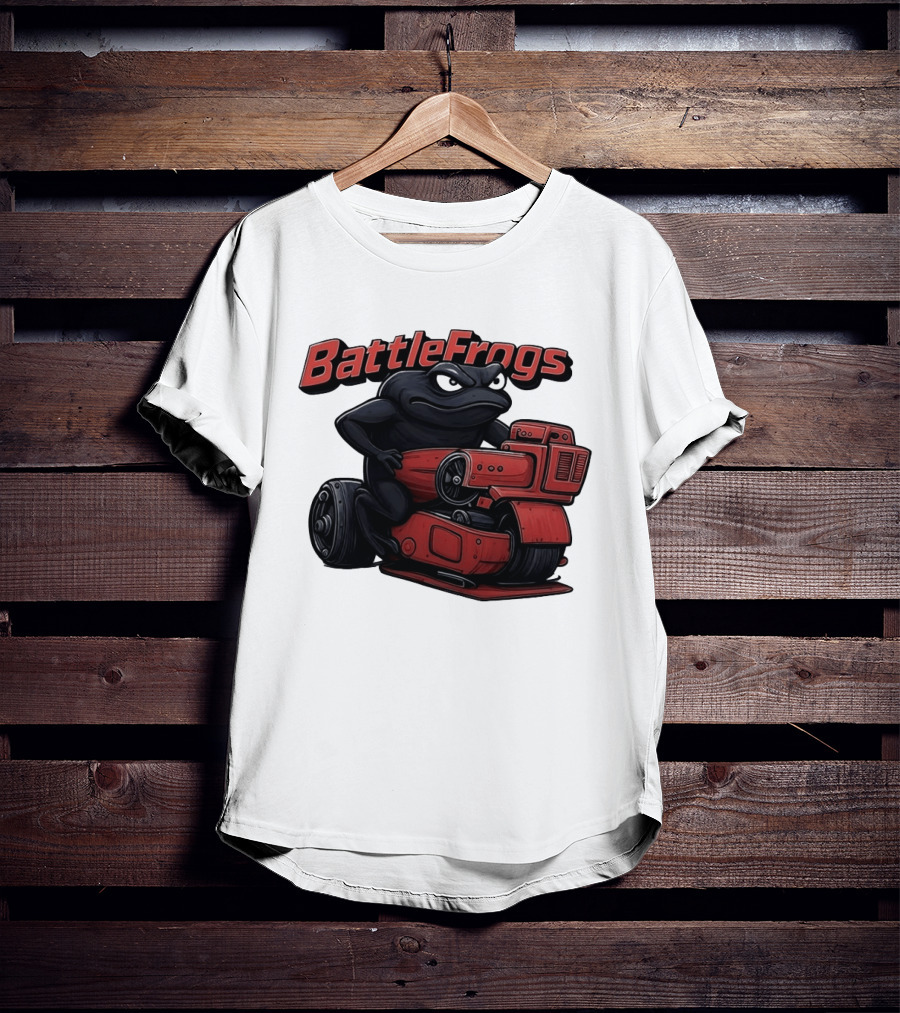 BattleFrogs Frog Riding Red Motorcycle T-Shirt