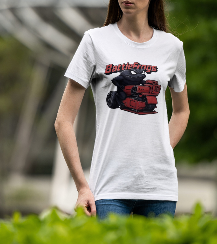 BattleFrogs Frog Riding Red Motorcycle T-Shirt