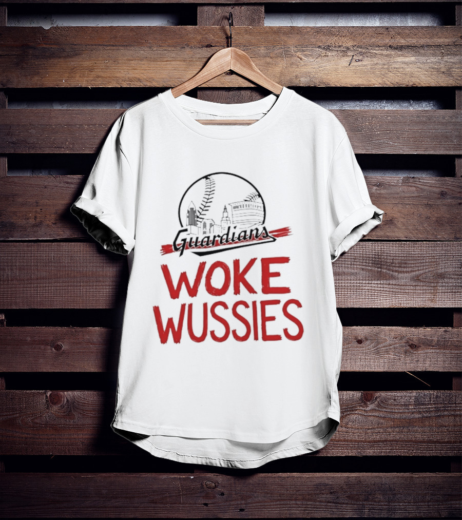 Cleveland Guardians Woke Wussies Baseball City Skyline T-Shirt