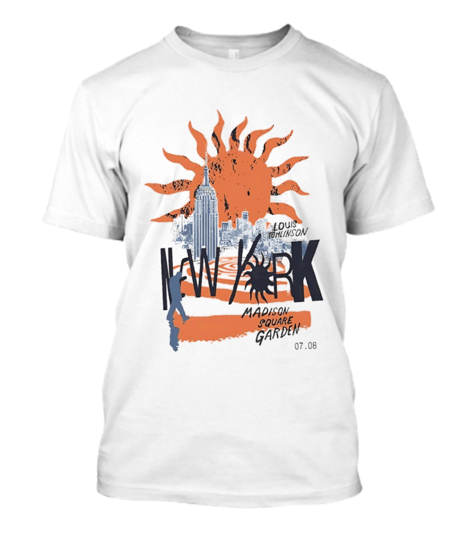 Louis Tomlinson New York Madison Square Garden 07.08 Sun And Skyline T-Shirt