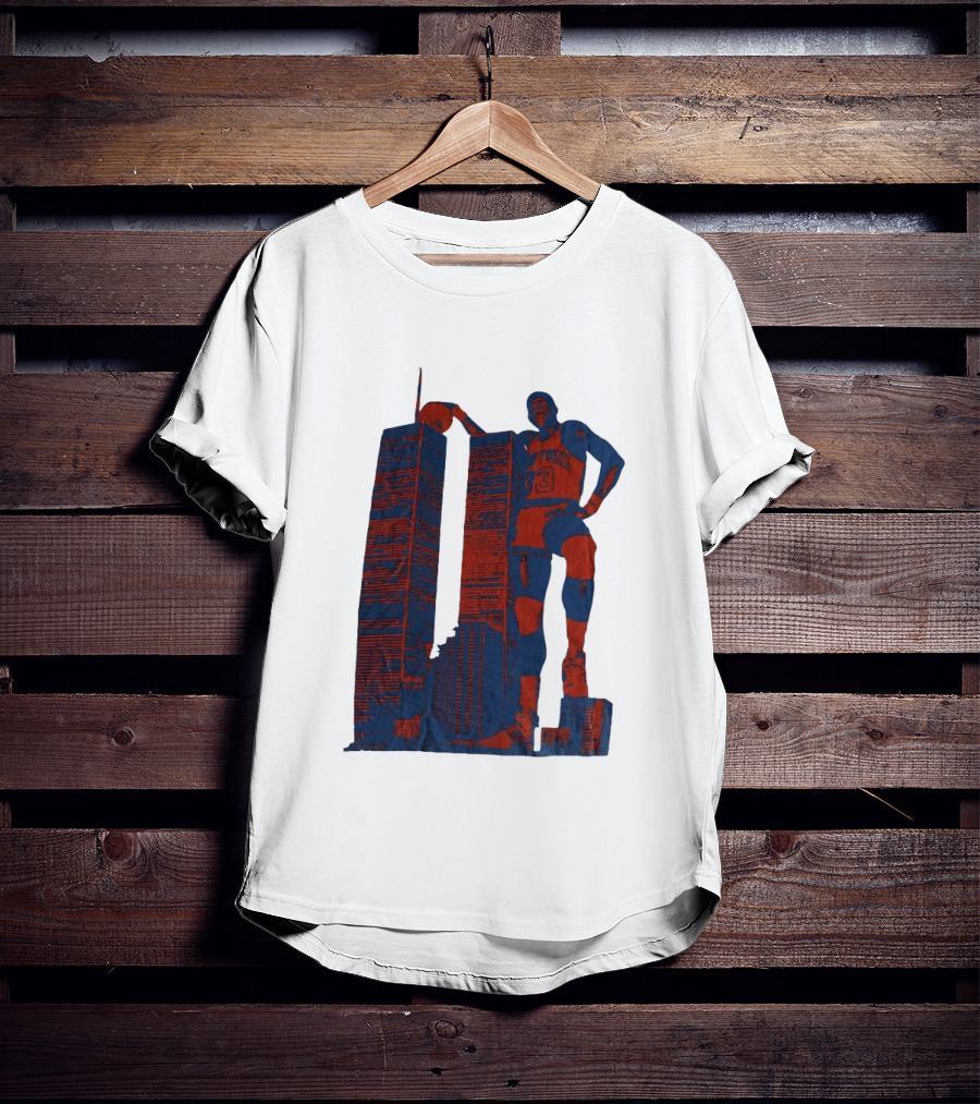 Patrick Ewing New York Knicks Twin Towers Basketball T-Shirt