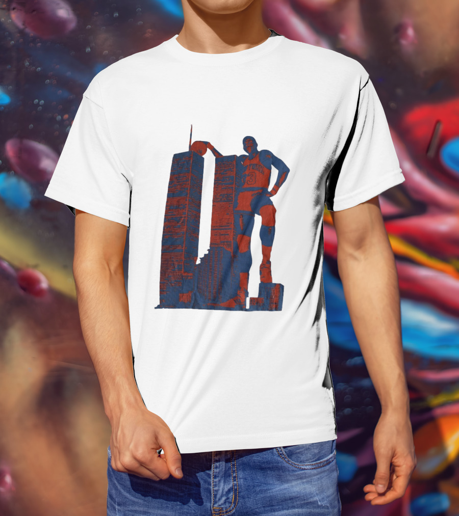 Patrick Ewing New York Knicks Twin Towers Basketball T-Shirt