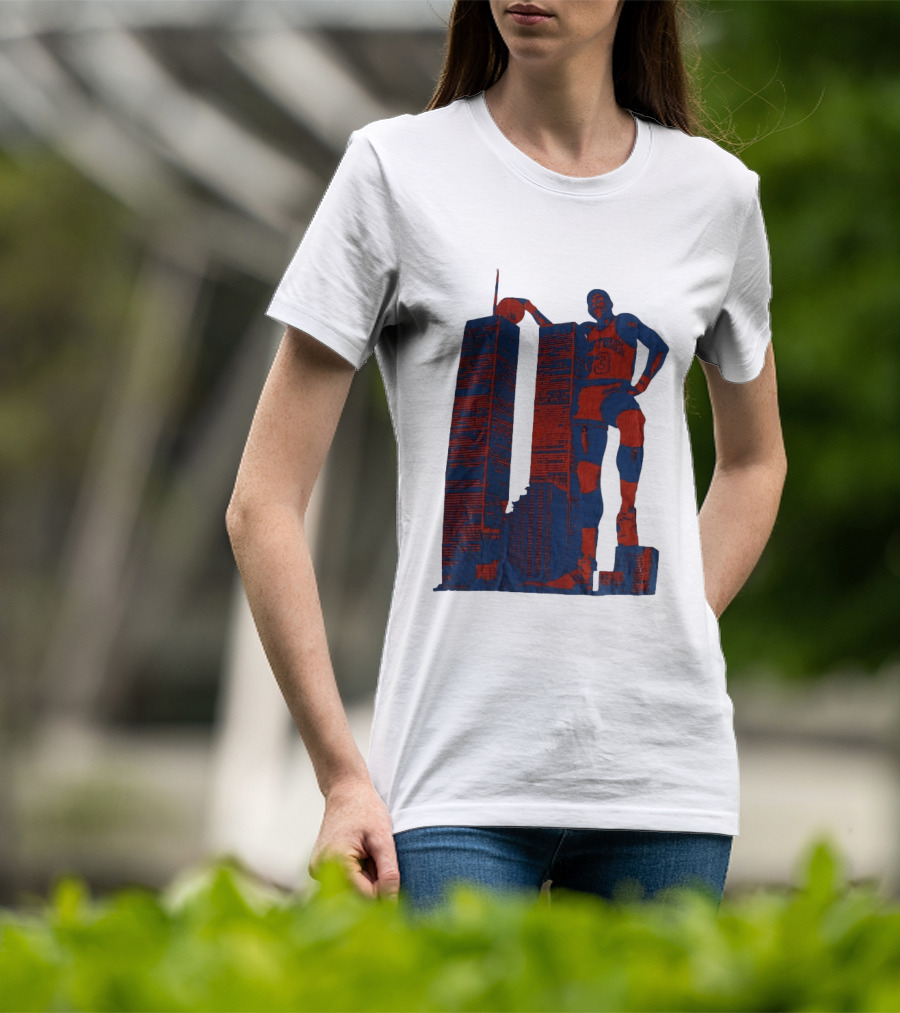 Patrick Ewing New York Knicks Twin Towers Basketball T-Shirt