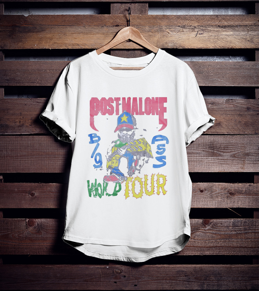 Post Malone Big Ass World Tour Cartoon T-Shirt
