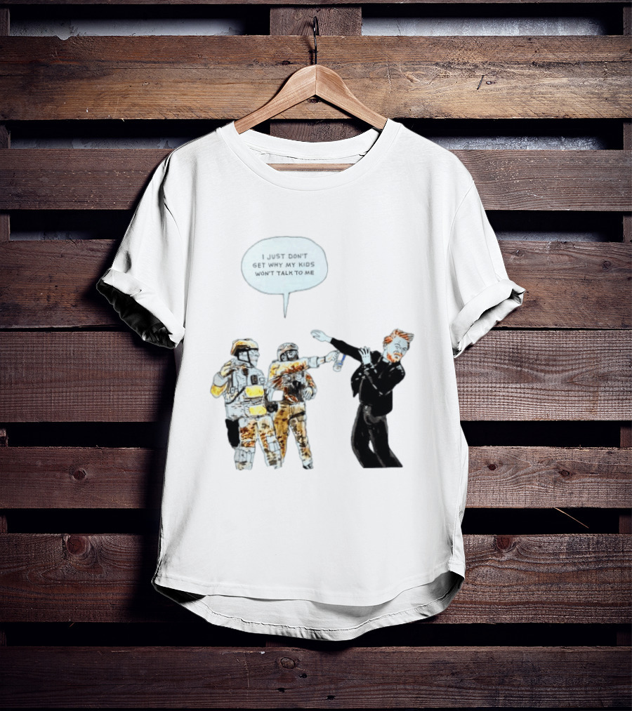Priest With Soldiers And Kids Speech Bubble T-Shirt