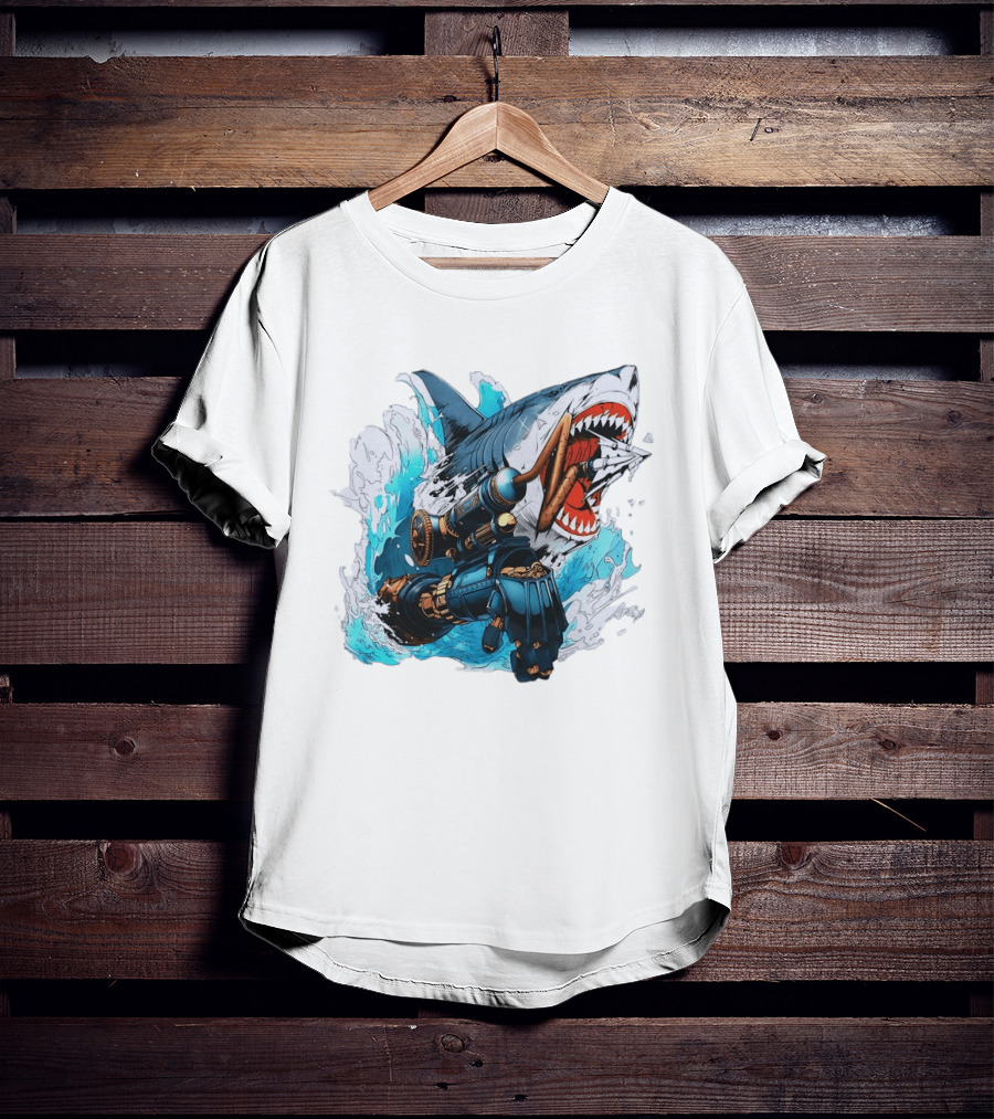 Steampunk Shark Lies Of P Puppet String Adventure Magic T-Shirt