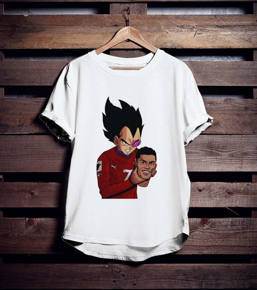 Vegeta Holding Ronaldo Head Puma Jersey Collaboration T-Shirt